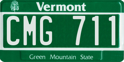 VT license plate CMG711