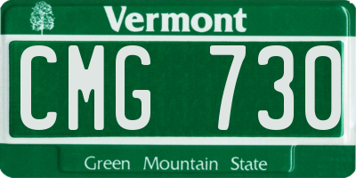 VT license plate CMG730