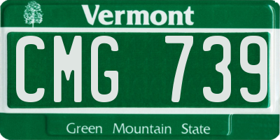 VT license plate CMG739