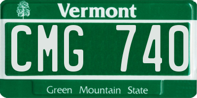 VT license plate CMG740