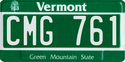 VT license plate CMG761