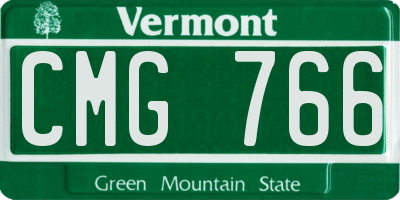 VT license plate CMG766