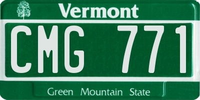 VT license plate CMG771