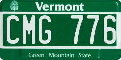 VT license plate CMG776