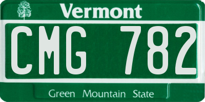 VT license plate CMG782