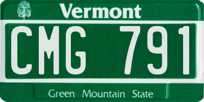 VT license plate CMG791