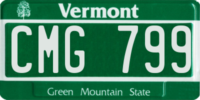 VT license plate CMG799