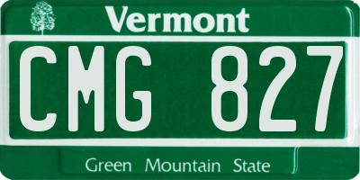 VT license plate CMG827