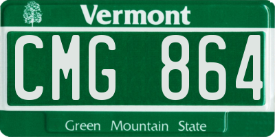 VT license plate CMG864