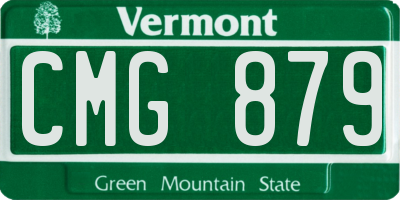 VT license plate CMG879