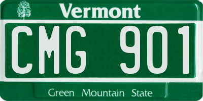 VT license plate CMG901