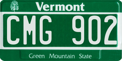 VT license plate CMG902