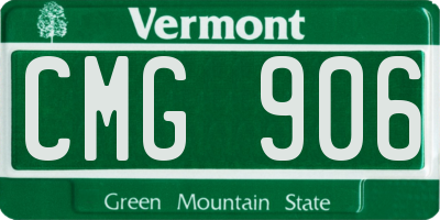 VT license plate CMG906