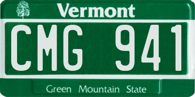 VT license plate CMG941