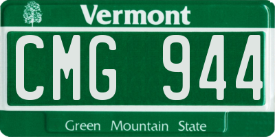 VT license plate CMG944