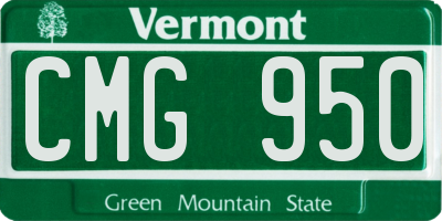 VT license plate CMG950