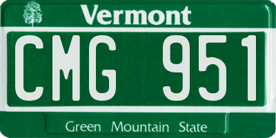 VT license plate CMG951