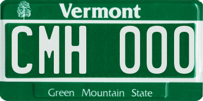 VT license plate CMH000