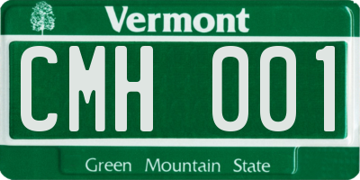 VT license plate CMH001
