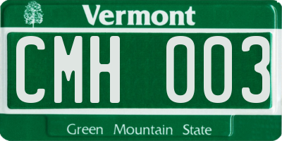 VT license plate CMH003