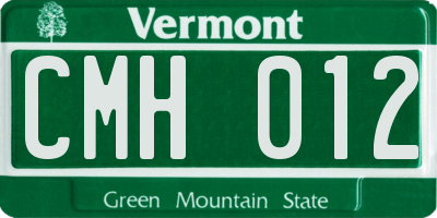 VT license plate CMH012