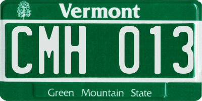 VT license plate CMH013
