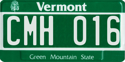 VT license plate CMH016