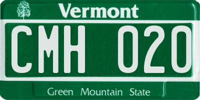 VT license plate CMH020