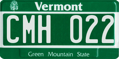 VT license plate CMH022