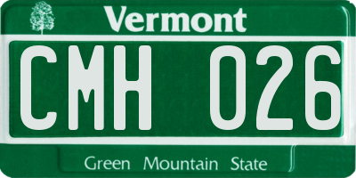 VT license plate CMH026