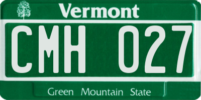 VT license plate CMH027