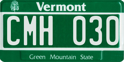 VT license plate CMH030