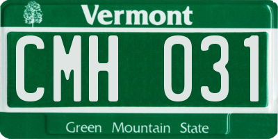 VT license plate CMH031