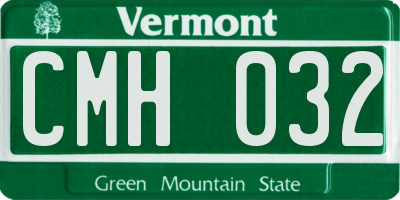 VT license plate CMH032