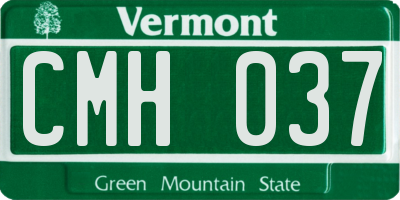 VT license plate CMH037