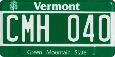 VT license plate CMH040