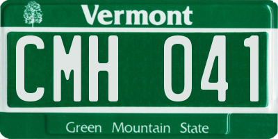 VT license plate CMH041