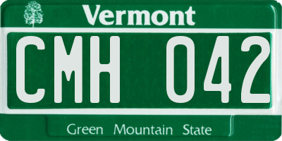 VT license plate CMH042