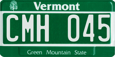 VT license plate CMH045
