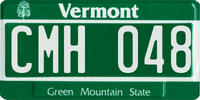 VT license plate CMH048