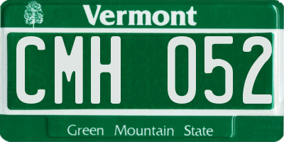 VT license plate CMH052