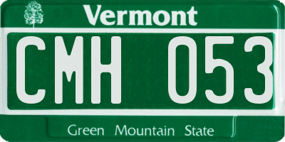 VT license plate CMH053