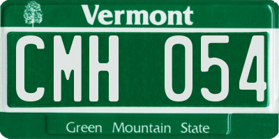 VT license plate CMH054