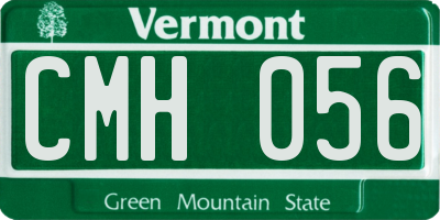 VT license plate CMH056
