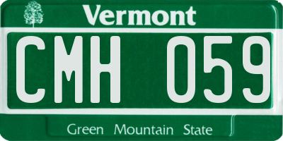 VT license plate CMH059
