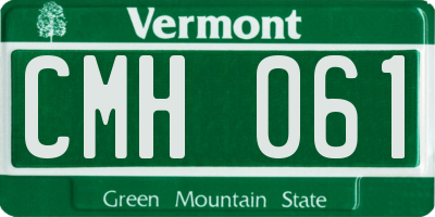VT license plate CMH061