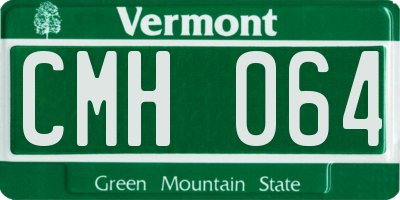 VT license plate CMH064