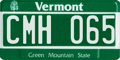 VT license plate CMH065
