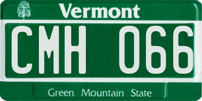 VT license plate CMH066