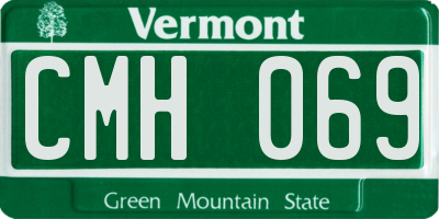 VT license plate CMH069